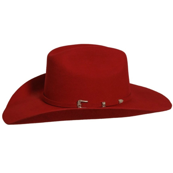 Chapeau Western Cattleman Feutre Laine Rouge - American Hat makers Chapeau Western Cattleman Feutre Laine Rouge - American Hat makers