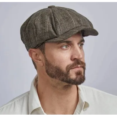 Brown Wool Argo Newsboy Cap - American Hat - men's cap Reference: 21628| Chapellerie Traclet