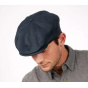 Black Linen Irish Cap - Hanna Hats