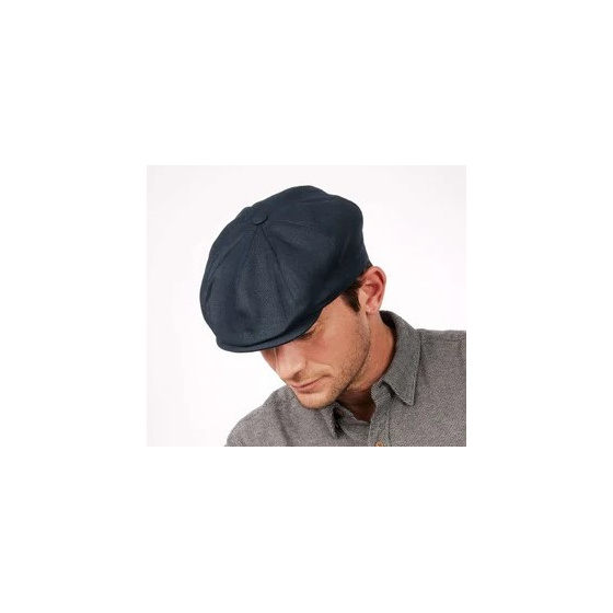 Black Linen Irish Cap - Hanna Hats