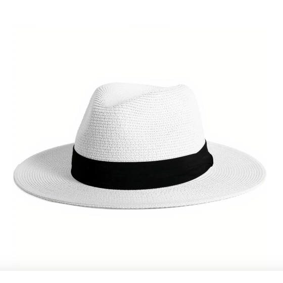 Chapeau de paille blanc