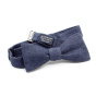 Dark Raw Denim Blue Bow Tie - Le Coq En Pap