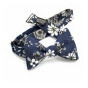 Navy Blue Dahlia Floral Bow Tie - Le Coq En Pap