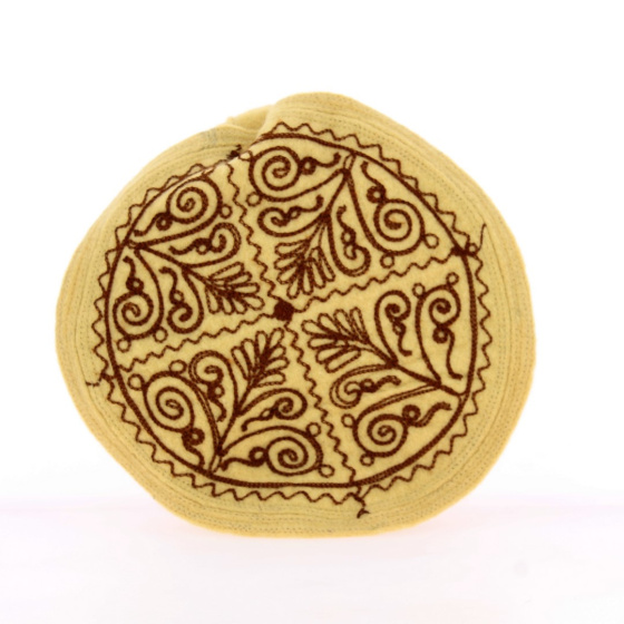 Embroidered Beige Pakol