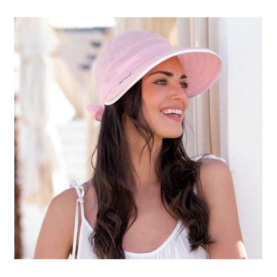 Inez Linen Large Visor Cap - Traclet