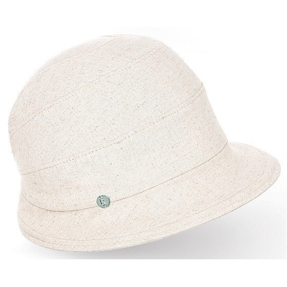 Rosita Linen Beige Cloche Hat - Traclet