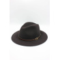 Chapeau Fedora en laine classique avec ceinture