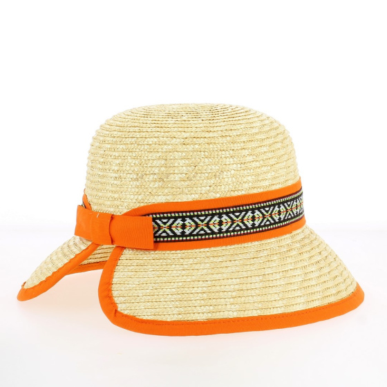 Brindisi Straw Cloche Hat with Bow - Traclet