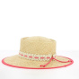 Cesena Straw Wide Brim Hat with Border - Traclet
