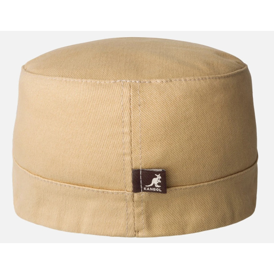 Beige Cotton Twill Army Cap - Kangol