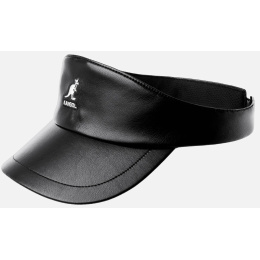 Black Faux Leather Visor Cap - Kangol