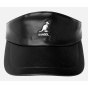 Black Faux Leather Visor Cap - Kangol