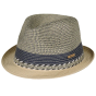 Trilby Fluoriet Paille Papier Beige & Blue Hat - Barts
