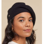 Luna Black Merino Wool Beret - Heritage by Laulhère