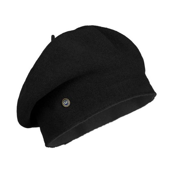 Luna Black Merino Wool Beret - Heritage by Laulhère