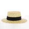 Natural Straw Hat with Bow Tie