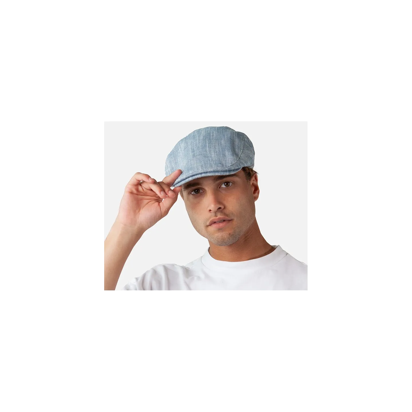 Oslo Chevron Wool Grey Flat Cap - Barts Reference: 11455 | Traclet Hatters