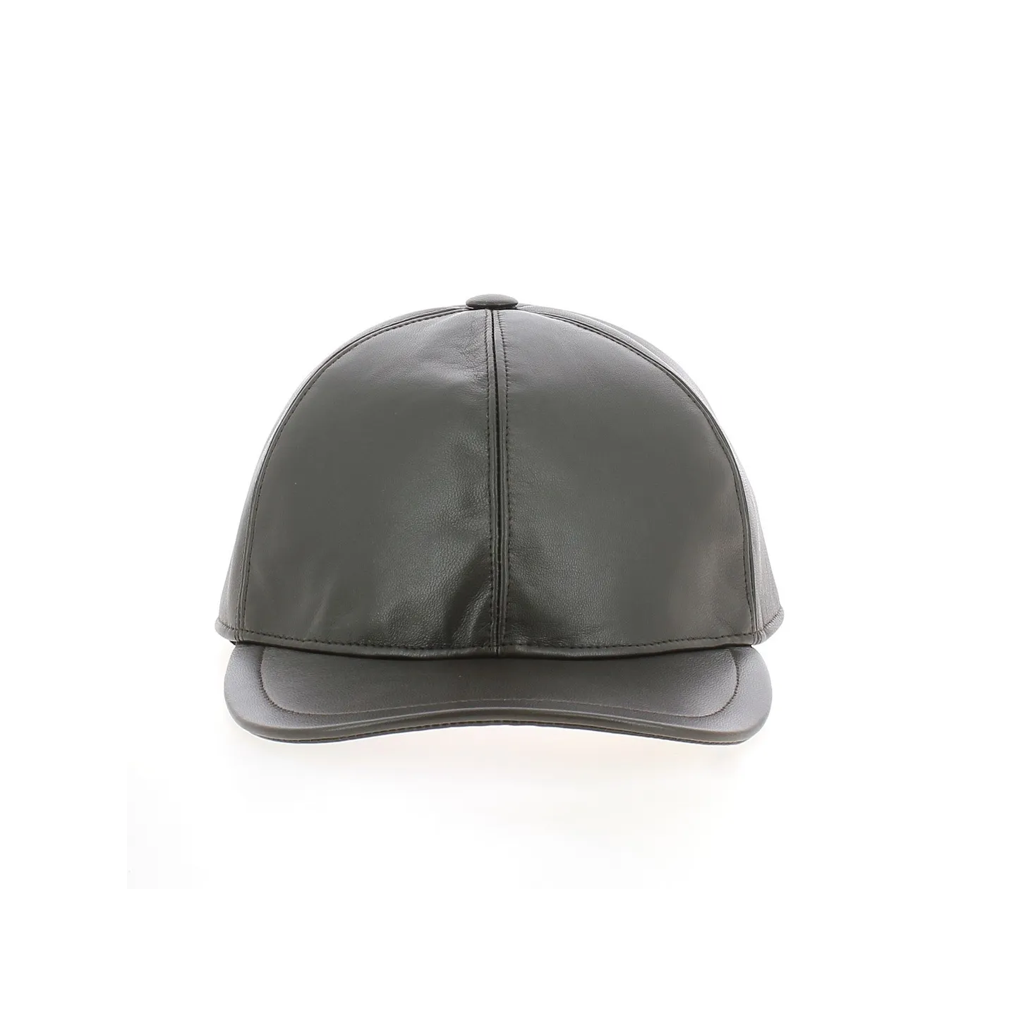 Brown Nappa Leather Cap