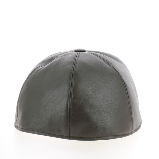Brown Nappa Leather Cap