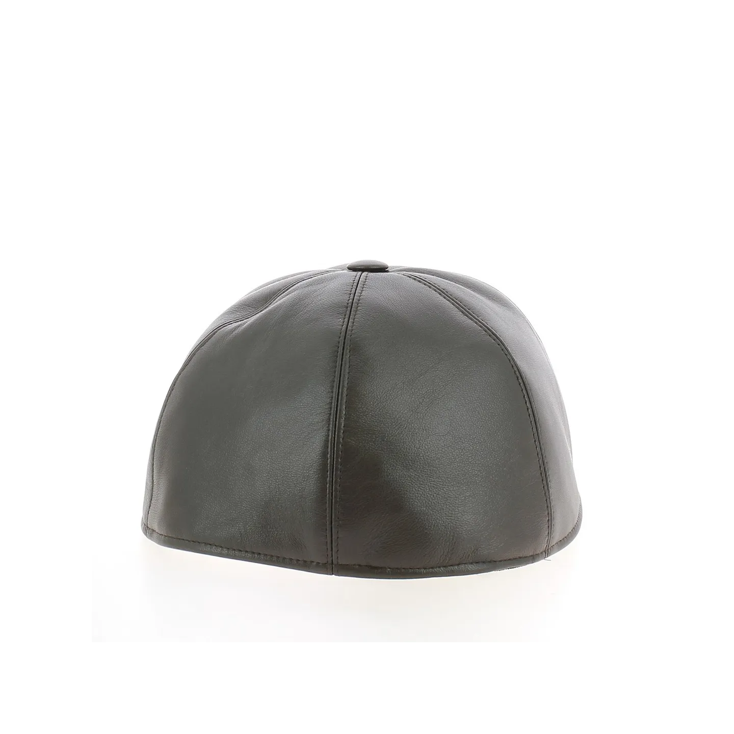 Brown Nappa Leather Cap