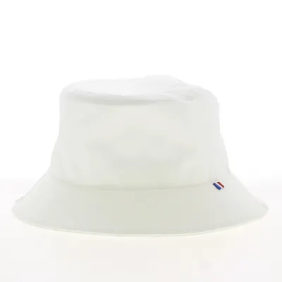 White Gabardine Bucket Hat