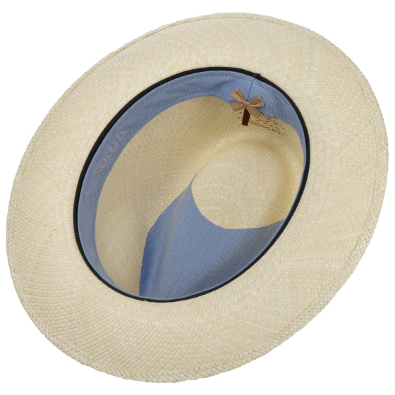 Natural Straw UPF 40+ Fedora Panama Hat - Stetson Natural Straw UPF 40+ Fedora Panama Hat - Stetson