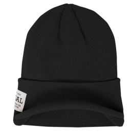 The Uniform Brim Black Beanie Cap - Coal