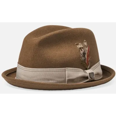 Chapeau Trilby Gain Feutre Laine Marron Désert - Brixton