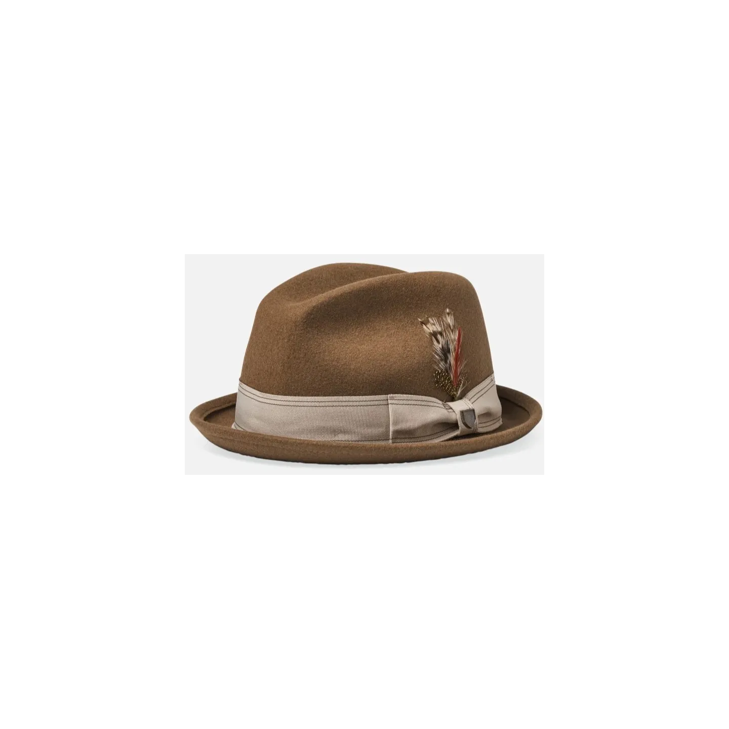 Chapeau Trilby Gain Feutre Laine Marron Désert - Brixton