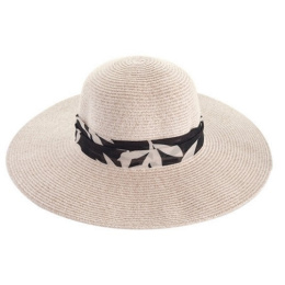 Monroe Monochrome Natural Fibers Beige Capeline - House of ord