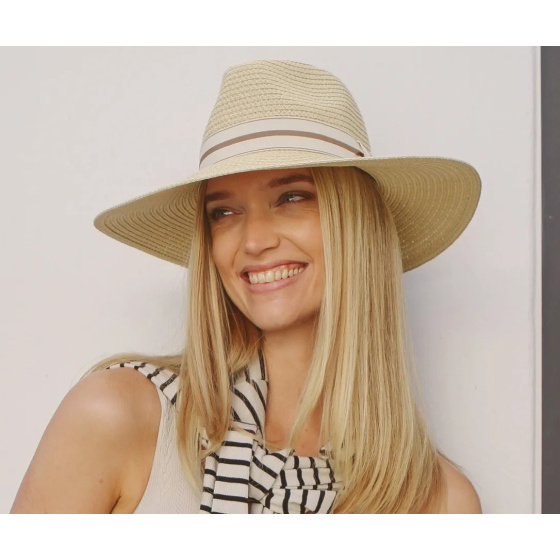 Chapeau Fedora Carla Blanc Beige UPF50+ - House of Ord