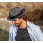 Rimini Grey Wool Felt Trilby Hat - Traclet