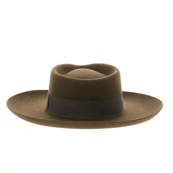 Chapeau Fedora en Feutre Marron