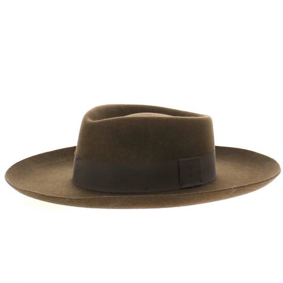 Brown Felt Fedora Hat