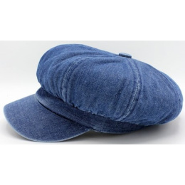 Jansper Newsboy Cap Washed Blue Denim - Traclet