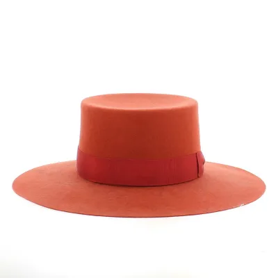 Chapeau Cordobés en Feutre Rouge