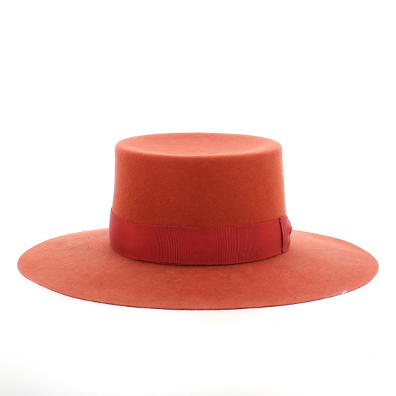 Chapeau Cordobés en Feutre Rouge