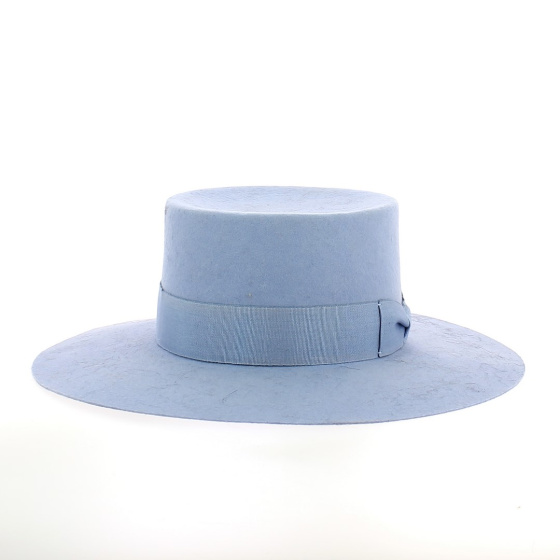Blue Felt Cordobes Hat