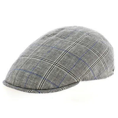 Gray Cotton Flat Cap Milano