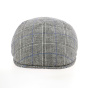 Gray Cotton Flat Cap Milano