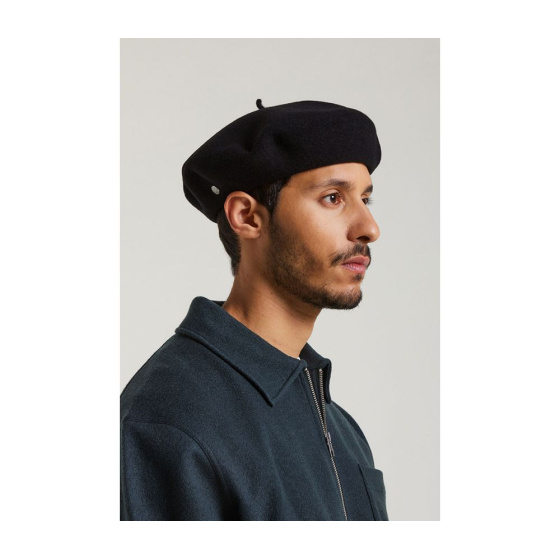 Béret Basque 9 Pouces Noir Héritage par Laulhère