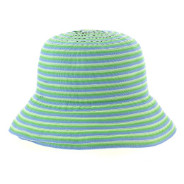 Blue and Green Nastro Fantasia Hat