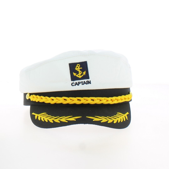 Marine Captain Cap Black and White