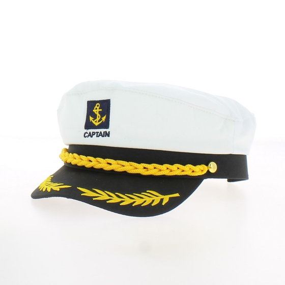 Marine Captain Cap Black and White
