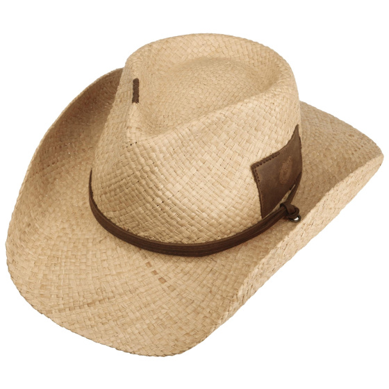 Chapeau Western Mansfield Raphia Paille Naturelle - Stetson Chapeau Western Mansfield Raphia Paille Naturelle - Stetson