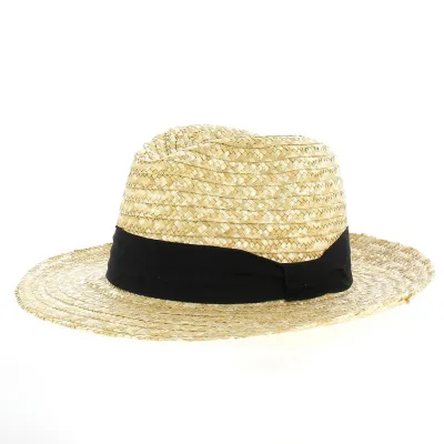Chapeau Fedora en Paille Naturelle