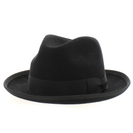Rico Black Wide Brim Fedora Hat