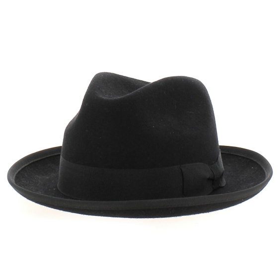 Chapeau Fedora Noir à Bord Large