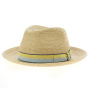 Monaco Natural Straw Fedora Hat
