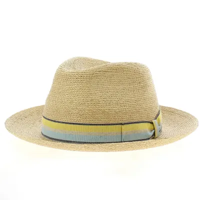 Chapeau Fedora Monaco en Paille Naturelle